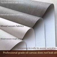 Vente directe usine de rouleaux de toile vierge pour artistes, en coton enduit de lin de haute qualité, pour peinture à l'huile et acrylique