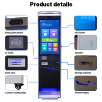 Kiosco de Autoservicio Interior con Múltiples Funciones de 23.8'' con SDK para Uso en Bancos/Hospitales/Centros Comerciales con Sistema Operativo Windows/Android