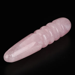 Atraente Cristal de Quartzo Rosa Natural em Forma de Pênis, Esculturas de Falo, Varinha Massageadora - Product Image 5
