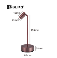 Lampe de bureau décorative GUPO 3W 2000mAh rechargeable par Type-C avec commande tactile, lampe de table intégrée à éclairage d'ambiance