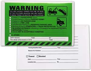 Etiquetas personalizadas de impresión, pegatinas de infracción de estacionamiento de advertencia final para Pegatinas de vehículos estacionados ilegalmente - Product Image 3