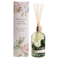 Diffuseur à bâtonnets en verre extra-large 2500 ml à prix réduit, sans alcool, fait main, parfum rose pur et naturel, design moderne, sans flamme