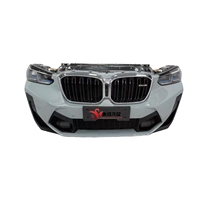 Parachoques de Buena Calidad Compatible con BMW X3M X4M F97 F98 con Conjunto de Faros LED y Radiador para Reemplazo y Mejora del Kit de Carrocería