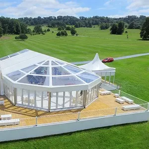Diskon 10x20, 10x30m bening dengan putih multi sisi tenda tenda pernikahan untuk luar ruangan