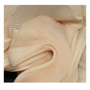 Tissu en organza plissé <span class=keywords><strong>blanc</strong></span> en gros, petites plis, maille plissée violette pour décoration de mariage, tissu de créateur, tissu en crêpe - Product Image 2