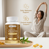 Capsules de peptides NAD en gélules molles pour adultes, soutien énergétique cellulaire naturel, 60 gélules molles, 60g, OEM ODM, marque privée