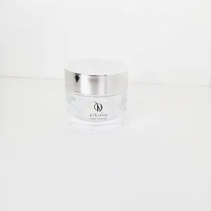 50g private label luxo cosméticos embalagem vidro creme frasco com tampa skincare embalagem creme frasco