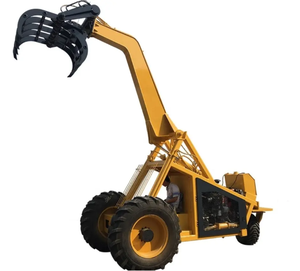 Grue à sucre 1ton Small Three Wheel Logger avec pince à trois roues loader swing wood grappin