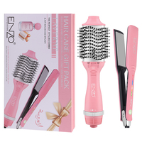 Lisseur et sèche-cheveux professionnel ENZO pour la maison, brosse à air chaud, peigne chauffant, moteur AC