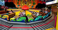 Équipement de parc d'attractions extérieur Luna Utilisation de jardin Forain Turntable Himalaya Rides Thunder Beat Musical Express Rides