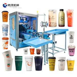 Dọc Turntable nhựa <span class=keywords><strong>cup</strong></span> Logo Màn hình máy in hoàn toàn tự động đa màu sắc với colour Locator - Product Image 1