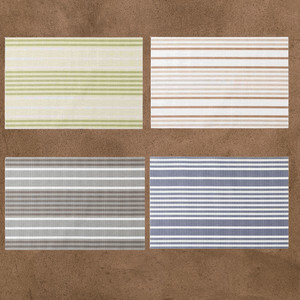 Mantel individual de PVC minimalista moderno Mantel individual a rayas de alta calidad Alfombra antideslizante y resistente al calor - Product Image 6