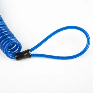OEM Fishing Spiral Rope Coiled Lanyard Swivel Locking Carabiner 15kg Fall Protection Plastic Coil Spring Cord Tools