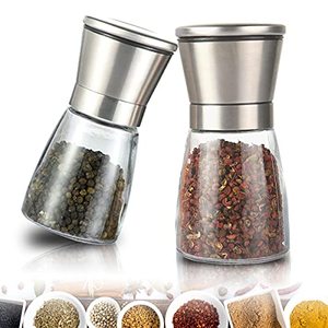Nouvel ensemble de moulins à épices portables manuels en céramique à broyeur réglable pour sel et poivre, design innovant pour la cuisine - Product Image 1