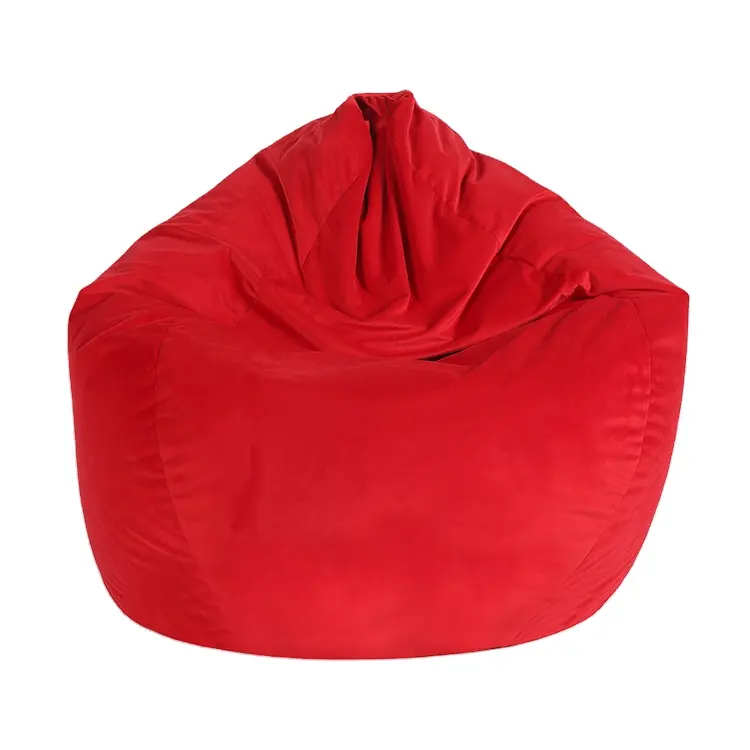 2021 современный дизайн, красный бархатный круглый диван-мешок, удобный чехол-мешок для детей и взрослых