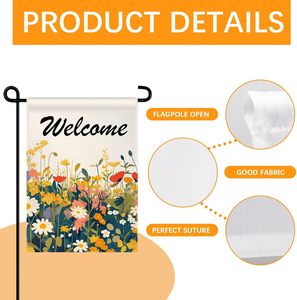 Bannière en polyester durable à double face, 18x12 pouces, pour la sublimation, motif Art Déco, idéale pour la décoration extérieure de cour. - Product Image 3