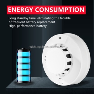 เครื่องตรวจจับควันไฟแบบอิสระ ได้รับการรับรองมาตรฐาน CE FCC แบตเตอรี่ใช้งานได้ 10 ปี เหมาะสำหรับบ้าน โรงแรม ระบบเตือนภัยแก๊สควัน ไฟไหม้ เซ็นเซอร์ตรวจจับเปลวไฟ - Product Image 2