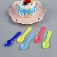 Mini-cuillères de dégustation colorées de 3 pouces, jetables, petites cuillères de dégustation, mini-cuillères à dessert, cuillères à glace assorties, multicolores