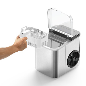 Automatic <b>Ice</b> <b>Maker</b> 12Kg 24H 1.3L Capacity For Home Commercial Use With Handle Silver Color - Product Image 3