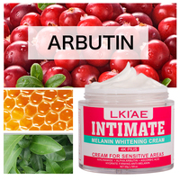 Marque privée acide folique anti-mélanine taches foncées genoux coudes blanchissant vitamine C arbutine crème éclaircissante pour le visage et le corps