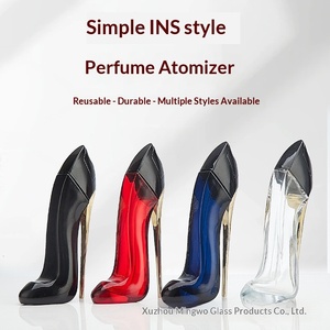 Flacon de <span class=keywords><strong>parfum</strong></span> en verre transparent en forme de chaussures à talons hauts créatives de 80 ml, emballage cosmétique de haute qualité, utilisation industrielle, agriculture - Product Image 5