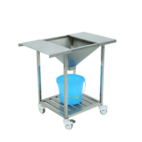 Chariot de débridement de chariot d'hôpital d'acier inoxydable de meubles médicaux mobiles populaires de soins