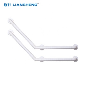 Barre d'appui en nylon en forme de L à 135 degrés, antidérapante, sans obstacle, en acier inoxydable, populaire pour les personnes handicapées - Product Image 1