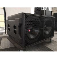 Sistem Sub-bass Ganda 2*18'' Woofer 18 Inch 3000W RMS 5000W Peak Full Range Speaker T.I Pro Audio T-218 untuk Gereja