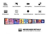 Étiquettes de prix numériques pour la vente au détail, affichage sur écran LCD IPS LED ultra large, signalisation numérique publicitaire, 23 pouces, Android