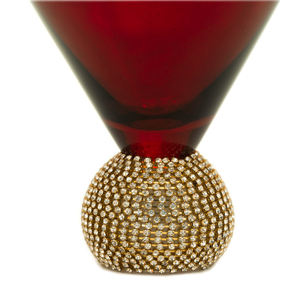 Verre à Cocktail <span class=keywords><strong>Martini</strong></span> Décoration Strass Base Boule - Product Image 3