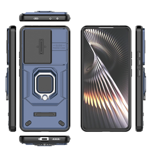 Couverture de téléphone portable de lentille de protection de PC en plastique dur antichoc avec support de béquille pour POCO F6 - Product Image 4