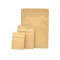 Sacs de conservation alimentaire en papier kraft biodégradable et écologique, refermables, thermoscellables, réutilisables, avec fermeture éclair, pour aliments secs