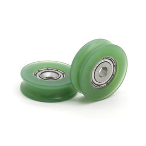 ลูกปืนสแตนเลสที่ผลิตโดยผู้ผลิต ลูกรอกเคลือบยาง รางนำร่องรูปตัวยูแบบเว้า ล้อนำทางสำหรับห้องอาบน้ำ - Product Image 2