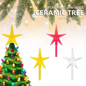 Ceramic Tree Replacement Bulbs Tree Top Star Ornaments Holiday Decor Accessories DIY Home New Year Decoracion Arbol Navidad