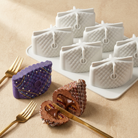 SILIKOLOVE Moule à gâteau en silicone alimentaire de qualité supérieure, antiadhésif, sans BPA, en forme de portefeuille à 6 cavités, pour mousse, certifié LFGB