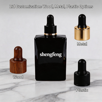Flacon compte-gouttes en verre personnalisé de luxe, étanche et anti-fuite, pour huiles essentielles, 30, 50, 100 ml, avec étiquette privée