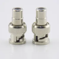 Adaptateur coaxial BNC mâle vers RCA femelle, connecteur vidéo CCTV pour moniteur de caméra de surveillance DVR, 2 pièces