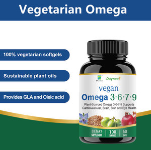 Cápsulas Blandas Veganas de Omega 3-6-7-9, Complejo Omega de Origen Vegetal, Apoyo para el Corazón, el Cerebro y la Piel, Suplemento Dietético, Marca Privada OEM - Product Image 5