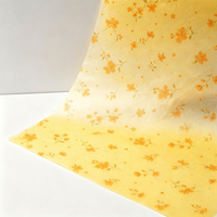 Feuilles de papier de soie florales jaunes automnales 17GSM pour emballage cadeau récolte d'automne, décorations de table Thanksgiving, emballage de boulangerie