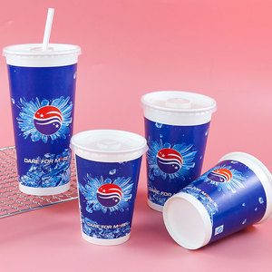 Logo personnalisé Gobelet jetable en papier artisanal à paroi unique 12oz 14oz 16oz 22oz Tasse à café boisson chaude et froide - Product Image 6
