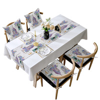 Nappe de table en lin OEM ODM, décoration musulmane du Ramadan, nappe en tissu, lune, serviette de table longue, chemin de table long