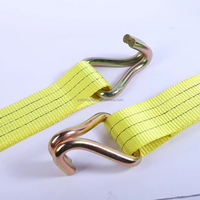 Sangle d'arrimage en polyester premium de 10 tonnes, 3 pouces, avec crochets en J, sangle à cliquet, sangles d'arrimage pour une fixation sécurisée