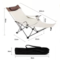 Portable pliable Durable métal chaise longue rembourré 600D Oxford confortable chaise longue extérieure salon cour parc