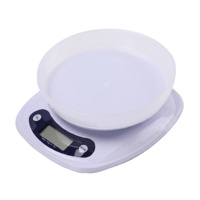Balance alimentaire professionnelle de 5 kg avec mesure de liquides en g/lb/oz/ml/fi oz, unités de mesure précises en g/lb/oz, balance de cuisine numérique pour la maison