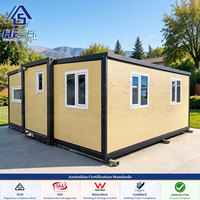 Maison conteneur préfabriquée extensible 20 pieds 40 pieds aux normes australiennes, 1, 2, 3, 4, 5 chambres, cuisine pliante, mini-villa