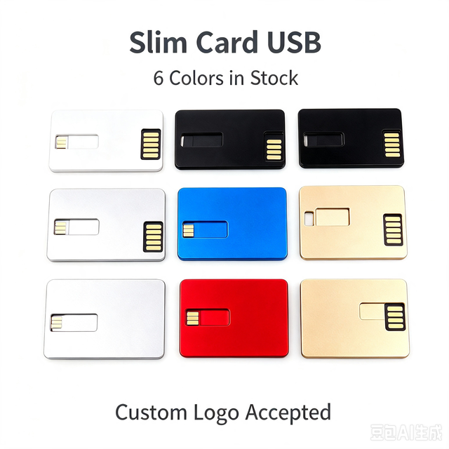 Promotional Blank Card USB Flash Drive, Custom Logo Double-sided Printing Credit Card USB Pen Drive Wholesale