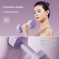 Haltères écologiques pour femmes, hommes et enfants - Équipement de fitness à domicile, design hexagonal recouvert, entraînement des muscles des bras et yoga, paire