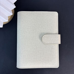 منتج جديد متاح حلقة ذهبية دفتر بو مخطط فتحات بطاقة جلد كتان سحاب جيب النقدية الميزانية رابط A6 الميزانية - Product Image 2