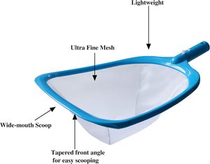 Épuisette à feuilles Spa Leaf, maille ultra fine blanche, <span class=keywords><strong>poche</strong></span> profonde de 4 pouces pour éliminer les feuilles et les débris des piscines enterrées, des piscines gonflables et des spas. - Product Image 5