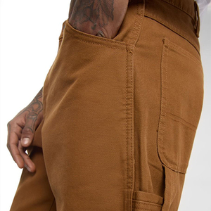Pantalon de <span class=keywords><strong>peintre</strong></span> décontracté 100 % coton, taille mi-haute, devant plat, fermeture éclair, pour travaux de peinture intérieurs/extérieurs, projets de rénovation, teinture unie - Product Image 4